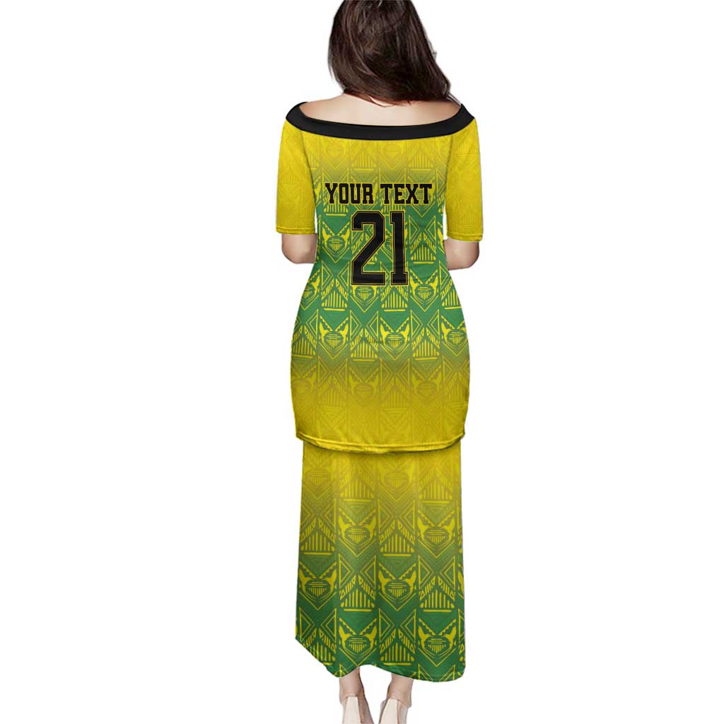 Custom Jamaica Reggae Boyz Family Matching Puletasi and Hawaiian Shirt With Traditional Pattern - Wonder Print Shop