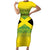 Custom Jamaica Reggae Boyz Family Matching Short Sleeve Bodycon Dress and Hawaiian Shirt With Traditional Pattern - Wonder Print Shop