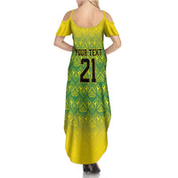 Custom Jamaica Reggae Boyz Family Matching Summer Maxi Dress and Hawaiian Shirt With Traditional Pattern - Wonder Print Shop