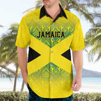 Custom Jamaica Reggae Boyz Hawaiian Shirt With Traditional Pattern - Wonder Print Shop
