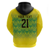 Custom Jamaica Reggae Boyz Hoodie With Traditional Pattern - Wonder Print Shop