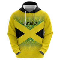 Custom Jamaica Reggae Boyz Hoodie With Traditional Pattern - Wonder Print Shop