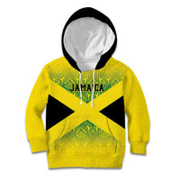 Custom Jamaica Reggae Boyz Kid Hoodie With Traditional Pattern - Wonder Print Shop