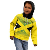 Custom Jamaica Reggae Boyz Kid Hoodie With Traditional Pattern - Wonder Print Shop