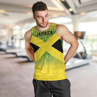 Custom Jamaica Reggae Boyz Men Tank Top With Traditional Pattern - Wonder Print Shop