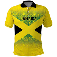 Custom Jamaica Reggae Boyz Polo Shirt With Traditional Pattern - Wonder Print Shop