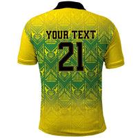 Custom Jamaica Reggae Boyz Polo Shirt With Traditional Pattern - Wonder Print Shop