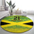 Custom Jamaica Reggae Boyz Round Carpet With Traditional Pattern