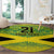 Custom Jamaica Reggae Boyz Round Carpet With Traditional Pattern