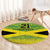 Custom Jamaica Reggae Boyz Round Carpet With Traditional Pattern