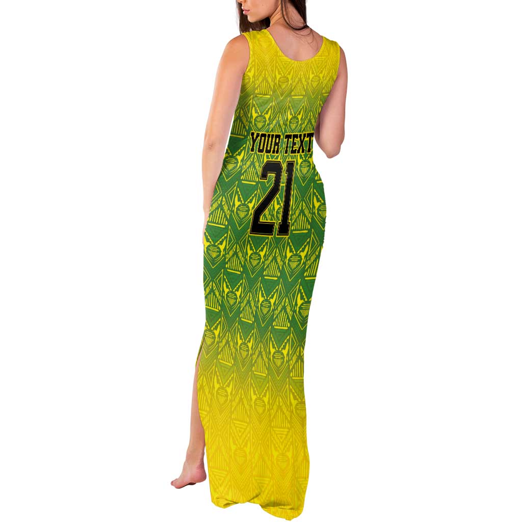Custom Jamaica Reggae Boyz Tank Maxi Dress With Traditional Pattern - Wonder Print Shop
