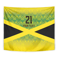 Custom Jamaica Reggae Boyz Tapestry With Traditional Pattern - Wonder Print Shop