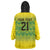 Custom Jamaica Reggae Boyz Wearable Blanket Hoodie With Traditional Pattern - Wonder Print Shop