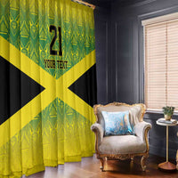 Custom Jamaica Reggae Boyz Window Curtain With Traditional Pattern - Wonder Print Shop