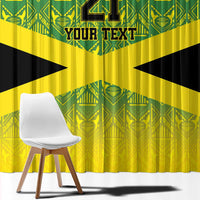 Custom Jamaica Reggae Boyz Window Curtain With Traditional Pattern - Wonder Print Shop