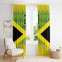 Custom Jamaica Reggae Boyz Window Curtain With Traditional Pattern - Wonder Print Shop