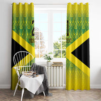 Custom Jamaica Reggae Boyz Window Curtain With Traditional Pattern - Wonder Print Shop