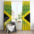 Custom Jamaica Reggae Boyz Window Curtain With Traditional Pattern - Wonder Print Shop