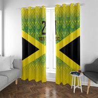 Custom Jamaica Reggae Boyz Window Curtain With Traditional Pattern - Wonder Print Shop