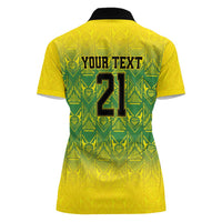 Custom Jamaica Reggae Boyz Women Polo Shirt With Traditional Pattern - Wonder Print Shop