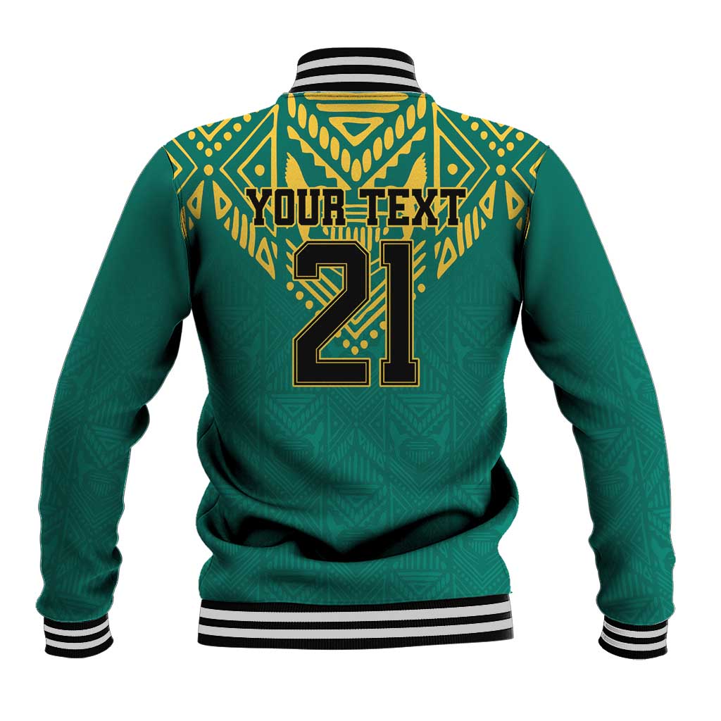 Jamaica Tribal Custom Football Baseball Jacket Green Style LT9 - Wonder Print Shop