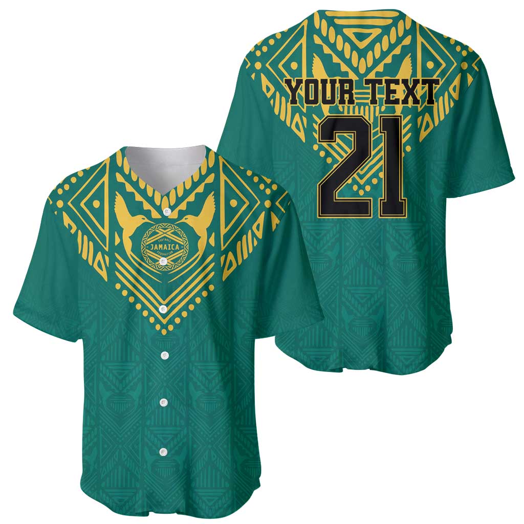 Jamaica Tribal Custom Football Baseball Jersey Green Style LT9 - Wonder Print Shop