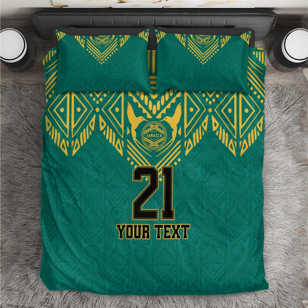 Jamaica Tribal Custom Football Bedding Set Green Style LT9 - Wonder Print Shop