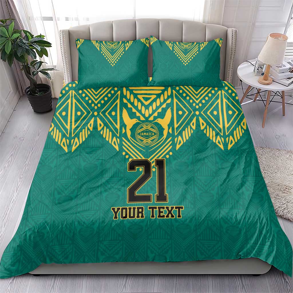 Jamaica Tribal Custom Football Bedding Set Green Style LT9 - Wonder Print Shop