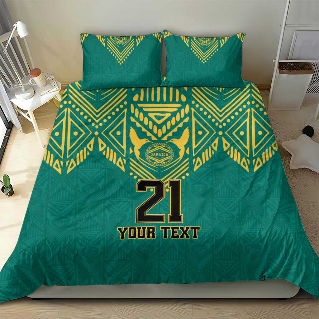 Jamaica Tribal Custom Football Bedding Set Green Style LT9 - Wonder Print Shop