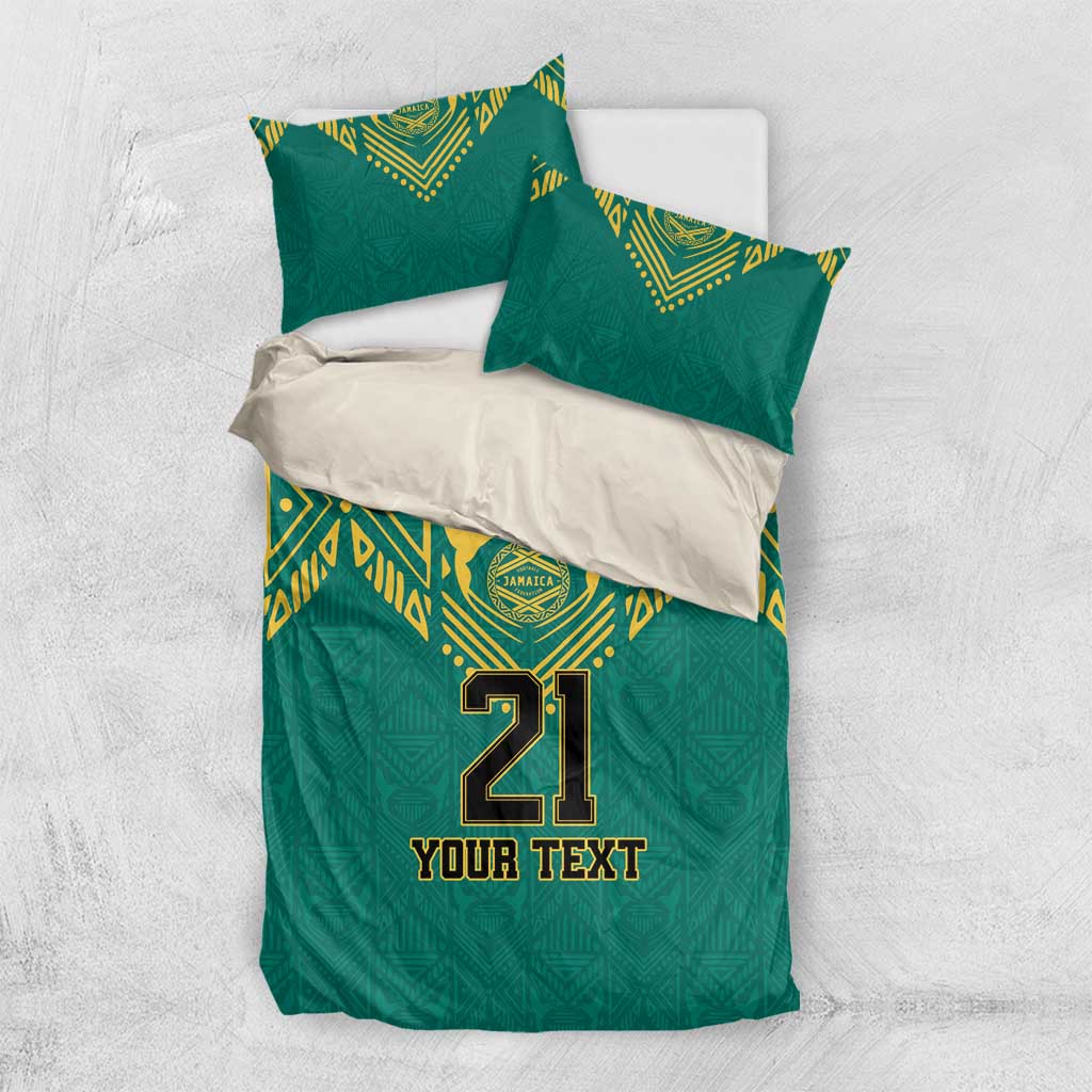 Jamaica Tribal Custom Football Bedding Set Green Style LT9 - Wonder Print Shop