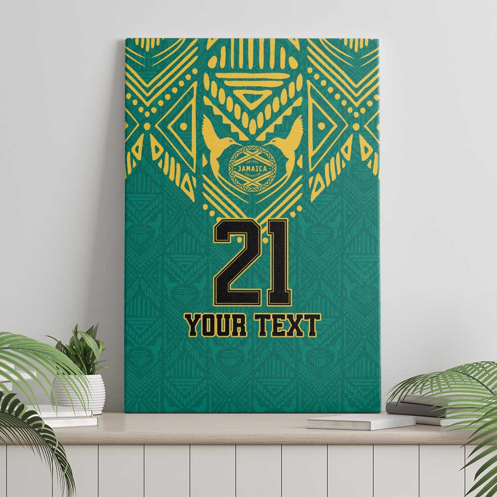 Jamaica Tribal Custom Football Canvas Wall Art Green Style LT9 - Wonder Print Shop