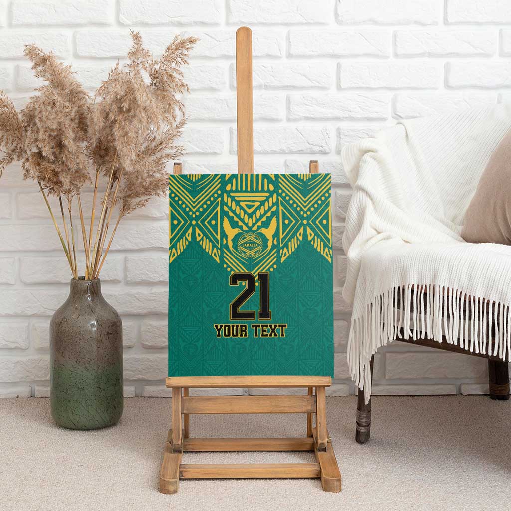 Jamaica Tribal Custom Football Canvas Wall Art Green Style LT9 - Wonder Print Shop