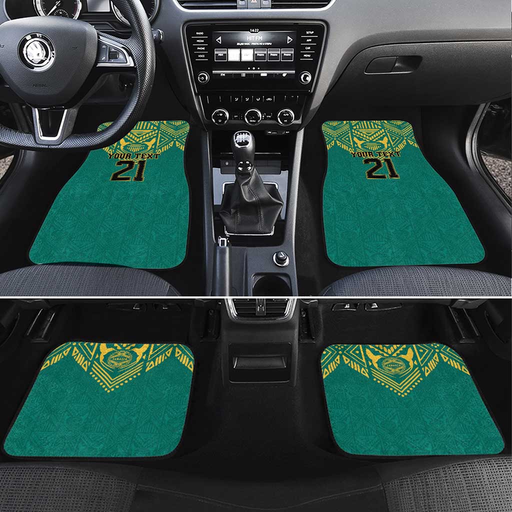 Jamaica Tribal Custom Football Car Mats Green Style LT9 - Wonder Print Shop