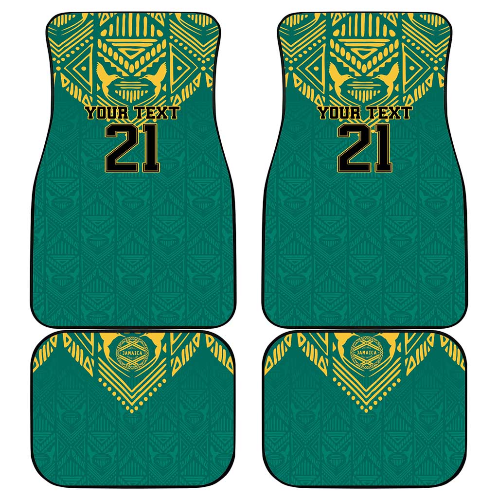Jamaica Tribal Custom Football Car Mats Green Style LT9 - Wonder Print Shop