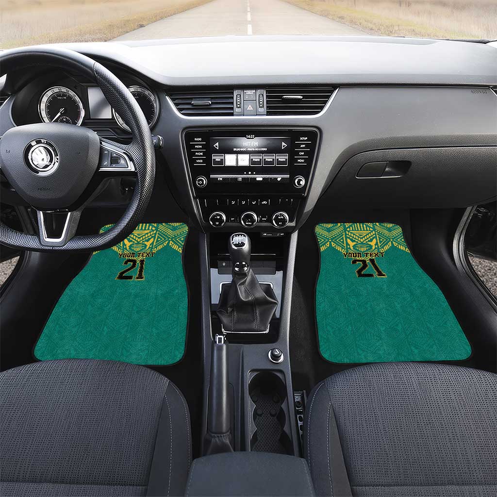 Jamaica Tribal Custom Football Car Mats Green Style LT9 - Wonder Print Shop