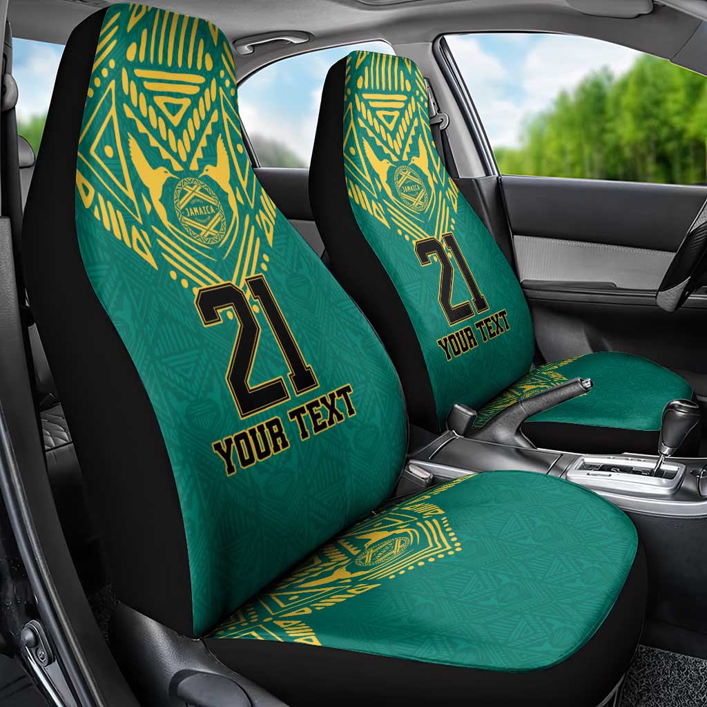 Jamaica Tribal Custom Football Car Seat Cover Green Style LT9 - Wonder Print Shop