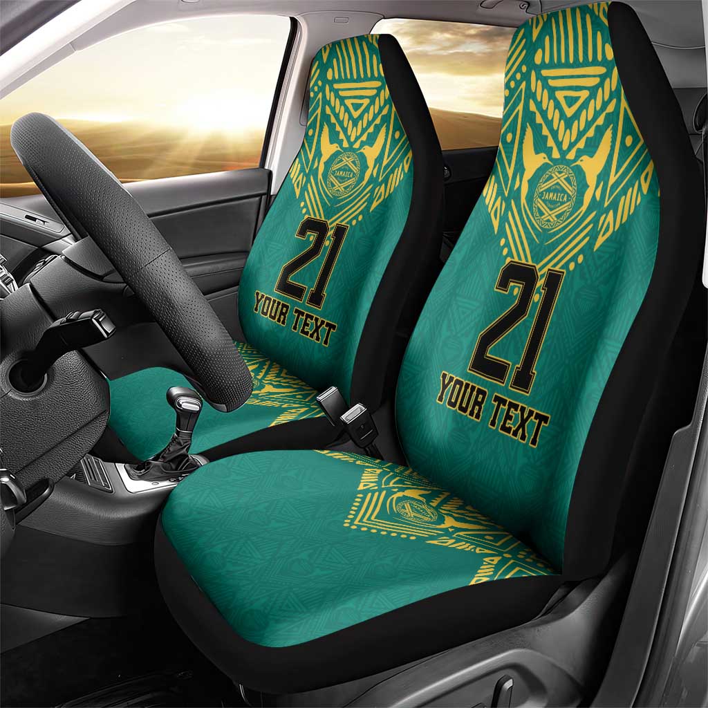 Jamaica Tribal Custom Football Car Seat Cover Green Style LT9 - Wonder Print Shop