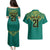 Jamaica Tribal Custom Football Couples Matching Puletasi and Hawaiian Shirt Green Style LT9 - Wonder Print Shop