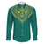 Jamaica Tribal Custom Football Family Matching Long Sleeve Bodycon Dress and Hawaiian Shirt Green Style LT9 - Wonder Print Shop