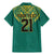Jamaica Tribal Custom Football Family Matching Mermaid Dress and Hawaiian Shirt Green Style LT9 - Wonder Print Shop