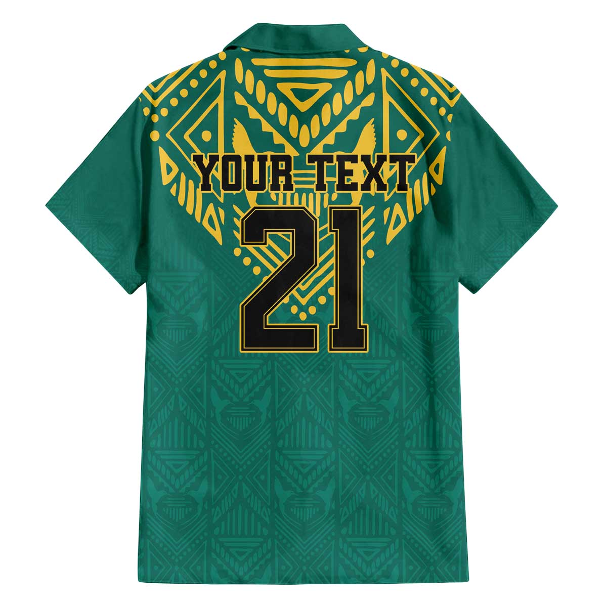 Jamaica Tribal Custom Football Family Matching Off The Shoulder Long Sleeve Dress and Hawaiian Shirt Green Style - Wonder Print Shop