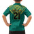 Jamaica Tribal Custom Football Family Matching Puletasi and Hawaiian Shirt Green Style - Wonder Print Shop