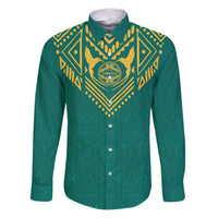 Jamaica Tribal Custom Football Family Matching Puletasi and Hawaiian Shirt Green Style - Wonder Print Shop