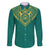 Jamaica Tribal Custom Football Family Matching Puletasi and Hawaiian Shirt Green Style - Wonder Print Shop