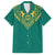 Jamaica Tribal Custom Football Family Matching Short Sleeve Bodycon Dress and Hawaiian Shirt Green Style - Wonder Print Shop