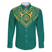 Jamaica Tribal Custom Football Family Matching Short Sleeve Bodycon Dress and Hawaiian Shirt Green Style - Wonder Print Shop