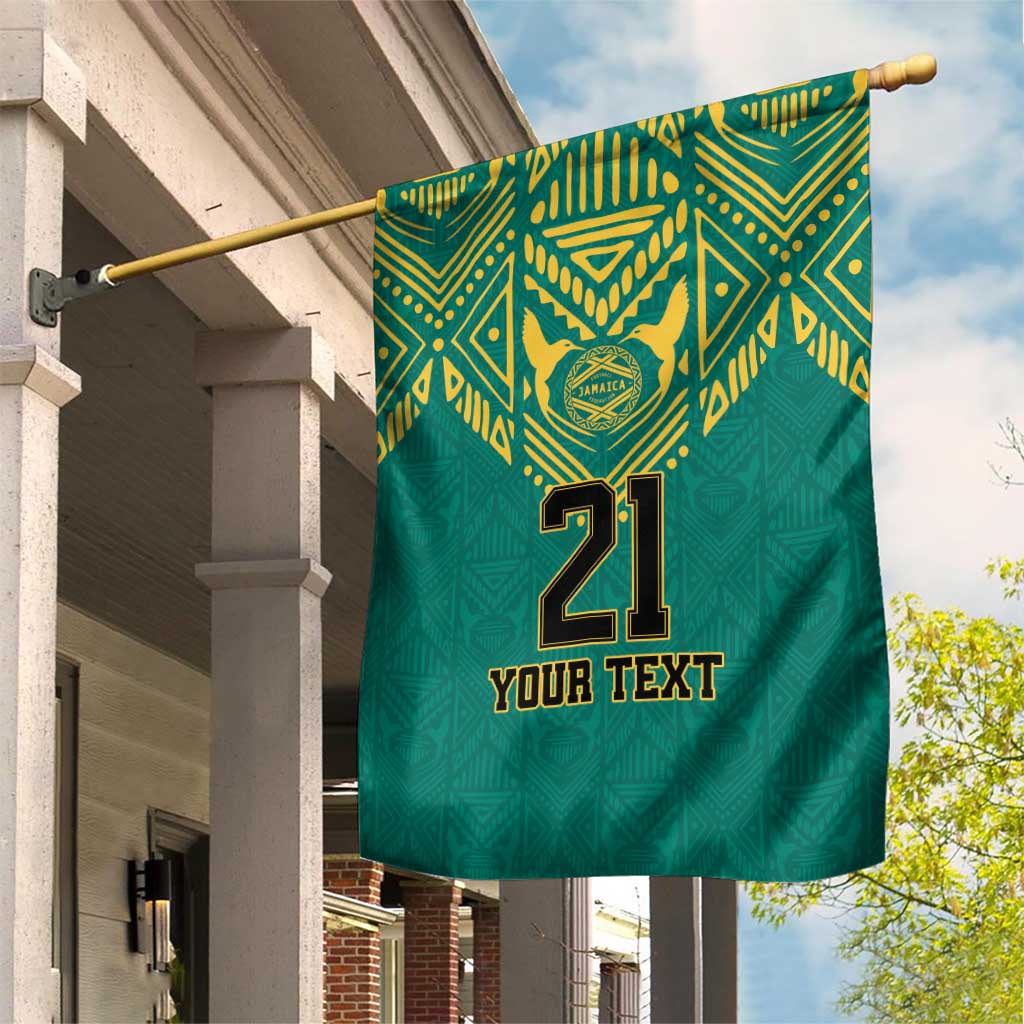 Jamaica Tribal Custom Football Garden Flag Green Style - Wonder Print Shop