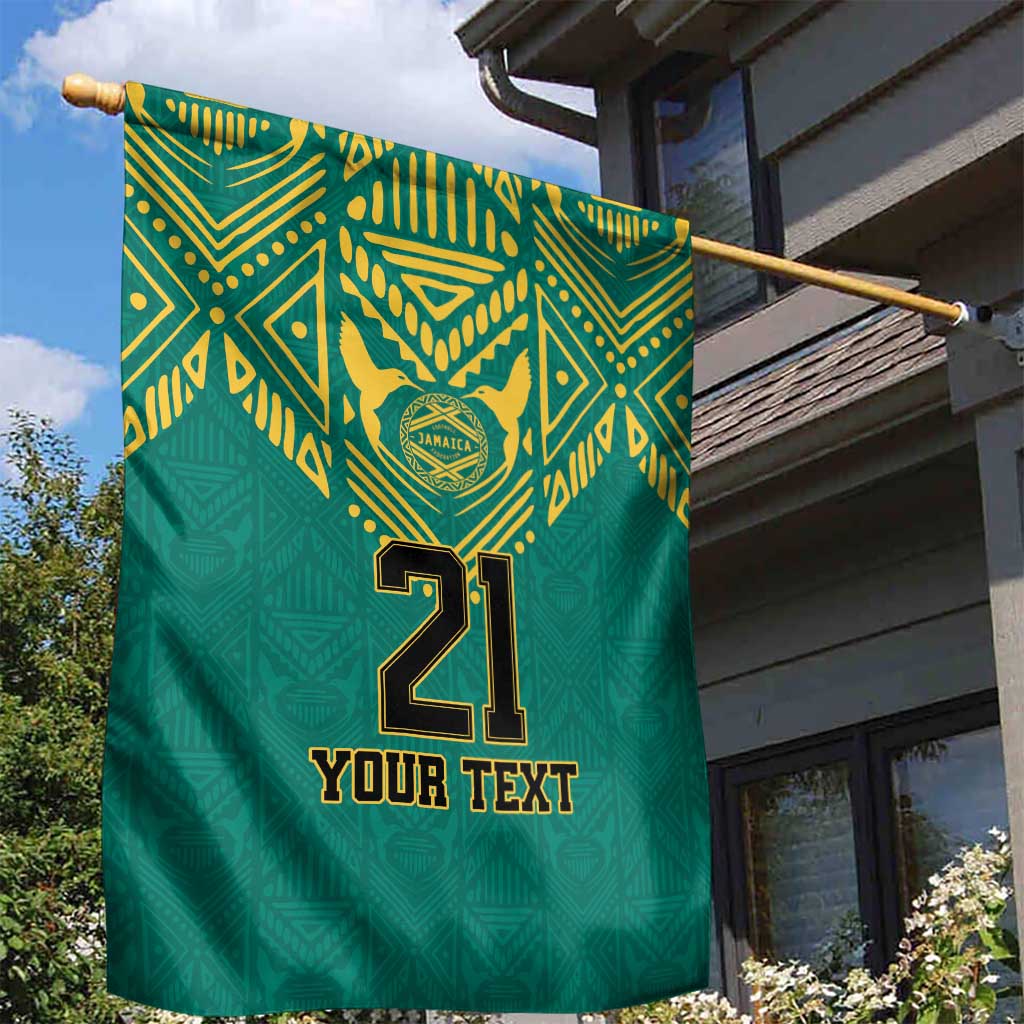 Jamaica Tribal Custom Football Garden Flag Green Style - Wonder Print Shop