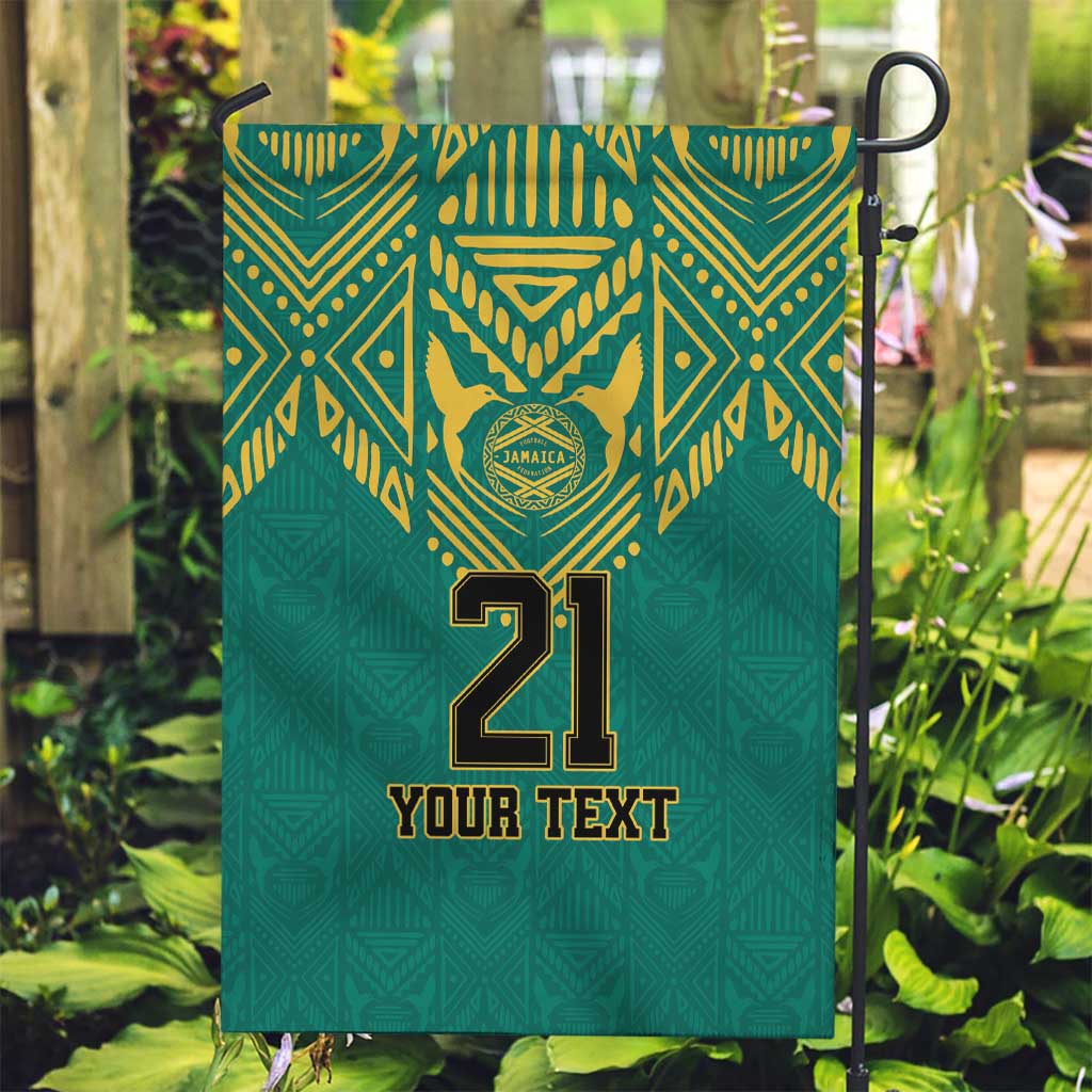 Jamaica Tribal Custom Football Garden Flag Green Style - Wonder Print Shop