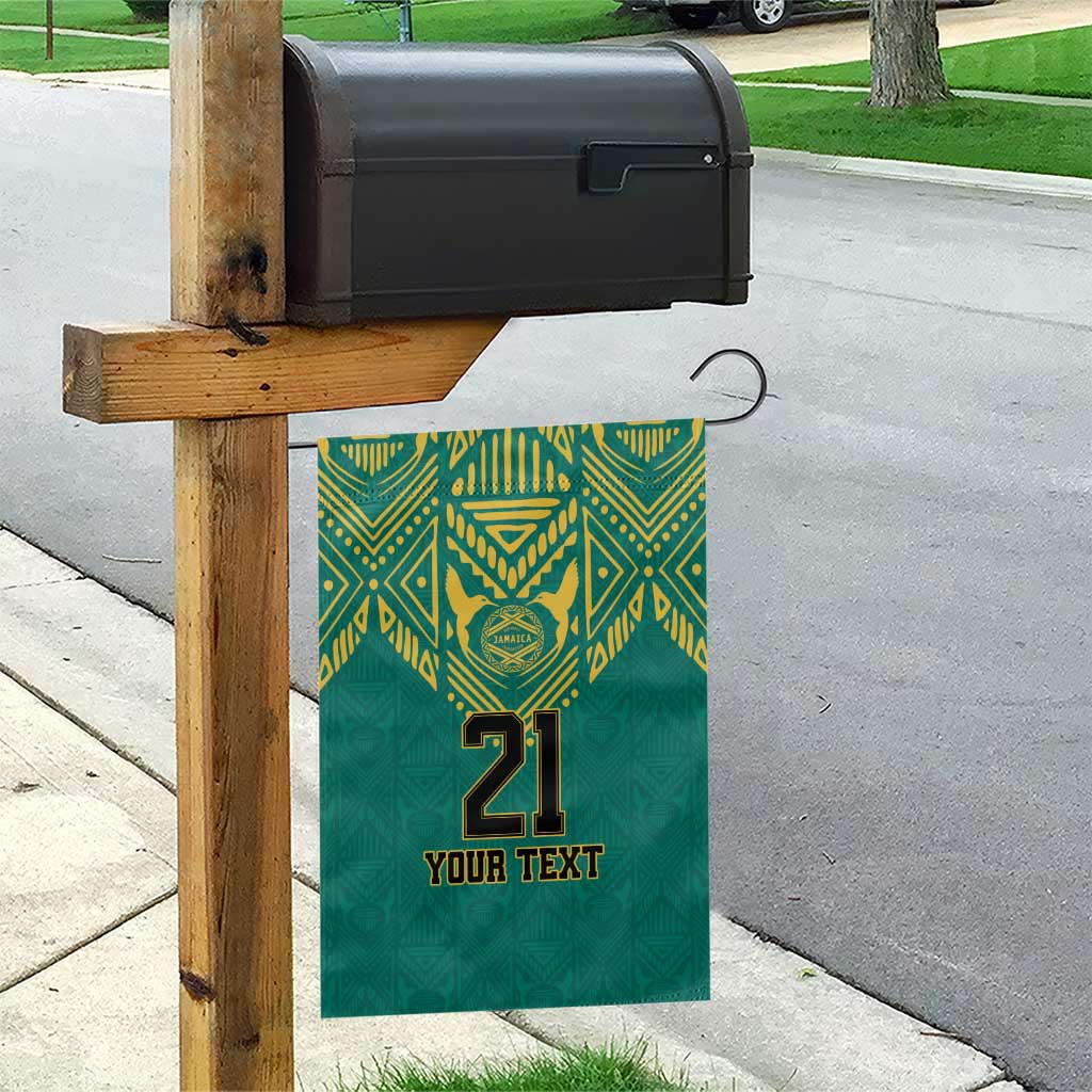 Jamaica Tribal Custom Football Garden Flag Green Style - Wonder Print Shop